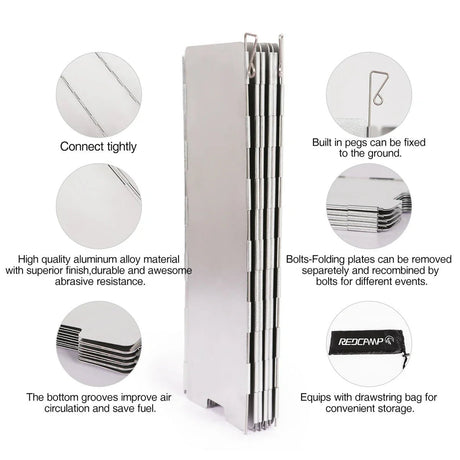 Folding Outdoor Stove Windscreen,9/10/12 Plates - Magnadyne