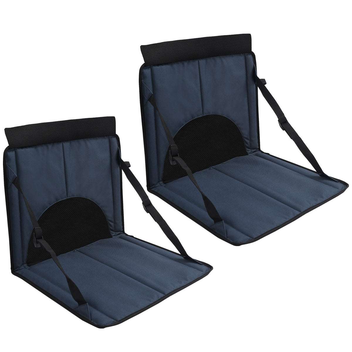 Folding Portable -light Seat Cushion Chair Pad For Outdoor Camping Picnic Beach Travel Stadium Bleacher Rugby Football Of Color Blue