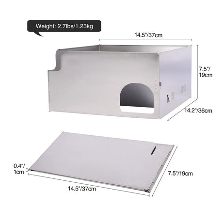 Folding Stainless Steel Stove Windscreen for Outdoor - Magnadyne