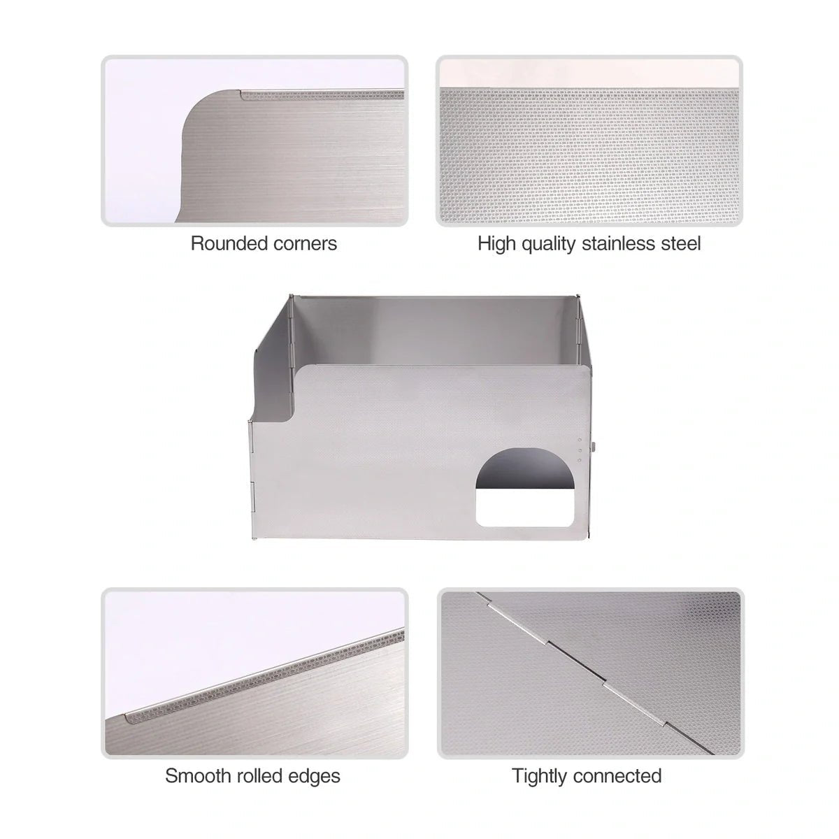 Folding Stainless Steel Stove Windscreen for Outdoor - Magnadyne