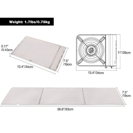 Folding Stainless Steel Stove Windscreen for Outdoor - Magnadyne