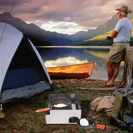 Folding Stainless Steel Stove Windscreen for Outdoor - Magnadyne