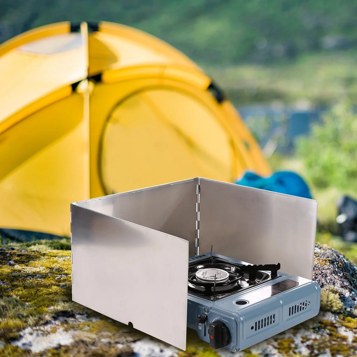 Folding Stainless Steel Stove Windscreen for Outdoor - Magnadyne