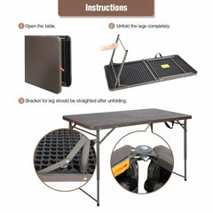 Folding Table 4 Foot with Resin Top - Magnadyne