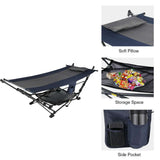 Freestanding Portable Hammock with Stand for Outdoor Yard Beach, 300lbs Capacity - Magnadyne