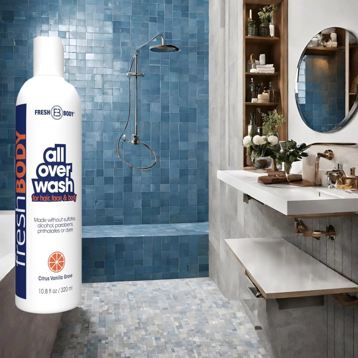 Fresh Bodywash All Over Wash - Citrus Vanilla Grove - 3.4 fl oz Travel Size - Magnadyne