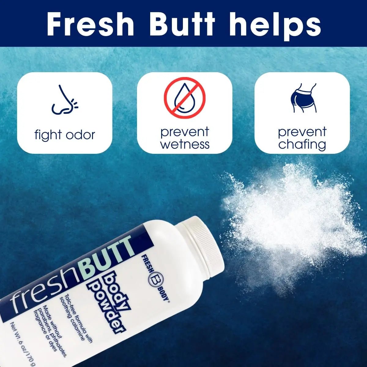 Fresh Butt Body Powder 6 oz - Magnadyne