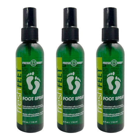 Fresh Feet Foot Spray with Eucalyptus, Spearmint & Tea Tree Oil - 4 oz Spray Bottle - Magnadyne