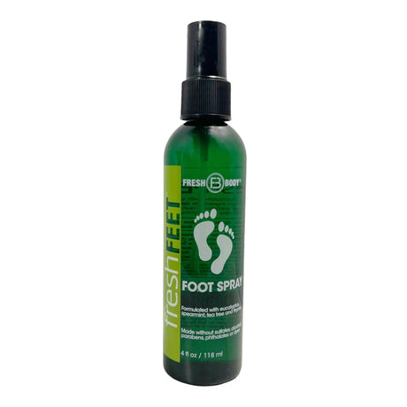 Fresh Feet Foot Spray with Eucalyptus, Spearmint & Tea Tree Oil - 4 oz Spray Bottle - Magnadyne