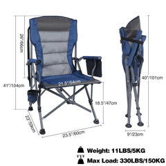 Heavy Duty Folding Camping Chair with High Back & Cup Holder - Magnadyne