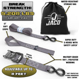 Heavy Duty Ratchet Tie Down Straps with Soft Loops (1.6" x 8 ft) | AAR Certified Break Strength (5,208 lbs) - Magnadyne