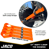 Heavy Duty Ratchet Tie Down Straps with Soft Loops (1.6" x 8 ft) | AAR Certified Break Strength (5,208 lbs) - Magnadyne