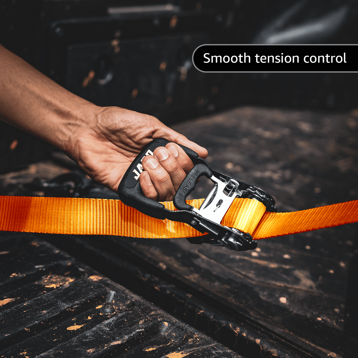 Heavy Duty Ratchet Tie Down Straps with Soft Loops (1.6" x 8 ft) | AAR Certified Break Strength (5,208 lbs) - Magnadyne