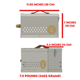 The Hekla: 304 Stainless Steel LavaBox with Dual-Burner