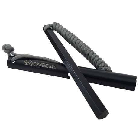HexaLite™ Ferro Rod Fire Starter - X - Large 6 - Sided Shape & Easy Grip Striker - Magnadyne