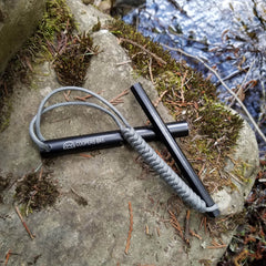 HexaLite™ Ferro Rod Fire Starter - X - Large 6 - Sided Shape & Easy Grip Striker - Magnadyne