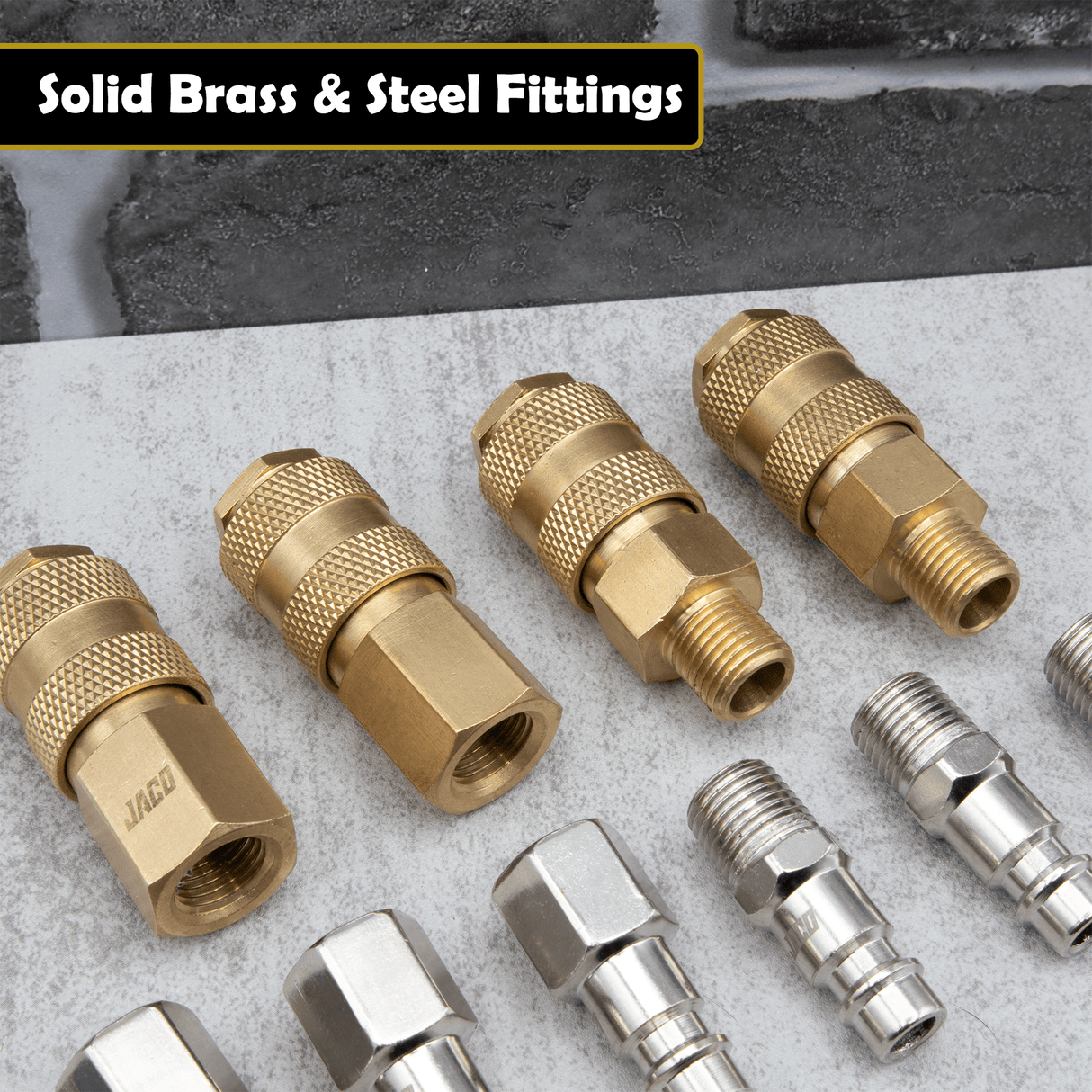 Hi-Flo Quick Connect Air Fittings | Plug & Coupler Kit - 1/4" NPT (Set of 12) - Magnadyne