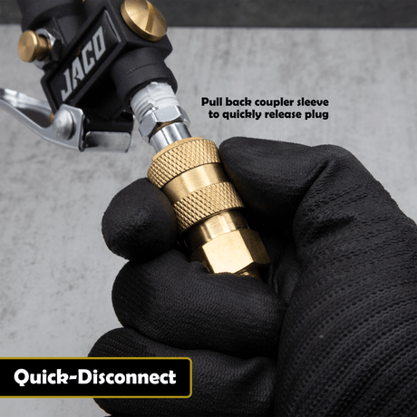 Hi-Flo Quick Connect Air Fittings | Plug & Coupler Kit - 1/4" NPT (Set of 12) - Magnadyne