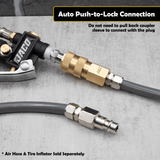Hi-Flo Quick Connect Air Fittings | Plug & Coupler Kit - 1/4" NPT (Set of 12) - Magnadyne