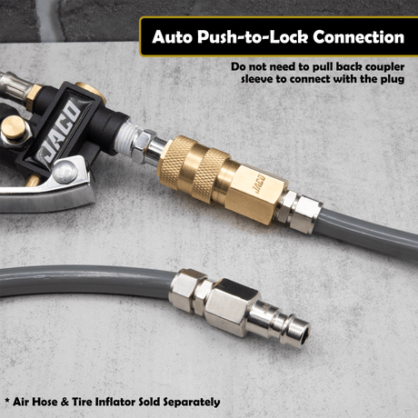 Hi-Flo Quick Connect Air Fittings | Plug & Coupler Kit - 1/4" NPT (Set of 12) - Magnadyne
