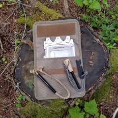 Hiker Twig Stove and Ferro Firestarting Package - Choice or Stainless Steel or Titanium - Magnadyne