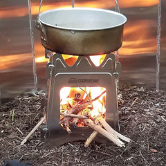 Hiker Twig Stove and Ferro Firestarting Package - Choice or Stainless Steel or Titanium - Magnadyne