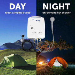 Flame King Tankless RV Camping Hot Shower Propane 5L 1.32GPM Water Heater 34,000 BTU