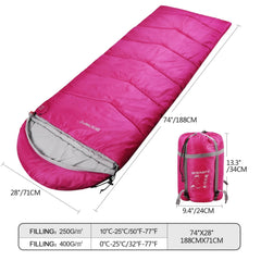 Kids Sleeping Bag With Detachable Hood,Rose - Magnadyne