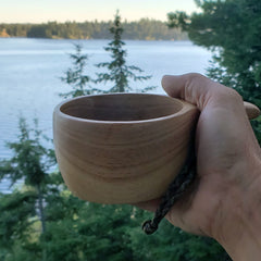 Kyrre™ Carved Nordic Kuksa - Solid Wood Camp Mug - Large 12 oz (350ml) - Magnadyne