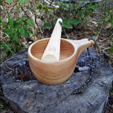 Kyrre™ Carved Nordic Kuksa - Solid Wood Camp Mug & Spoon Set - Magnadyne