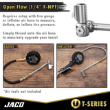 Lightning™ T-Series Tire Air Chuck | Open Flow, 1/4" F-NPT - Magnadyne