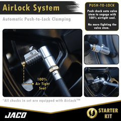 Lightning™ Tire Air Chuck Starter Kit - Patented | Open Flow, 1/4" F-NPT (Set of 7) - Magnadyne