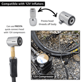 Lightning™ XP Locking Presta Air Chuck for Bike Tires - 1/4" F-NPT (Presta Valves) - Magnadyne