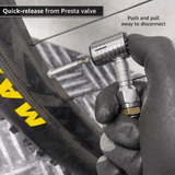 Lightning™ XP Locking Presta Air Chuck for Bike Tires - 1/4" F-NPT (Presta Valves) - Magnadyne