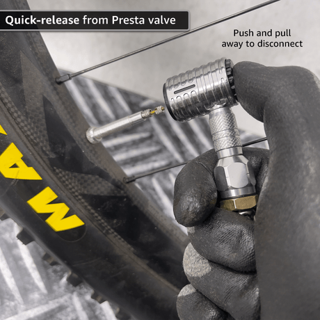 Lightning™ XP Locking Presta Air Chuck for Bike Tires - 1/4" F-NPT (Presta Valves) - Magnadyne
