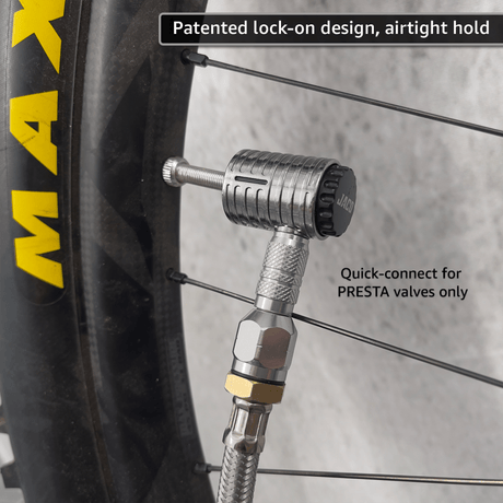 Lightning™ XP Locking Presta Air Chuck for Bike Tires - 1/4" F-NPT (Presta Valves) - Magnadyne
