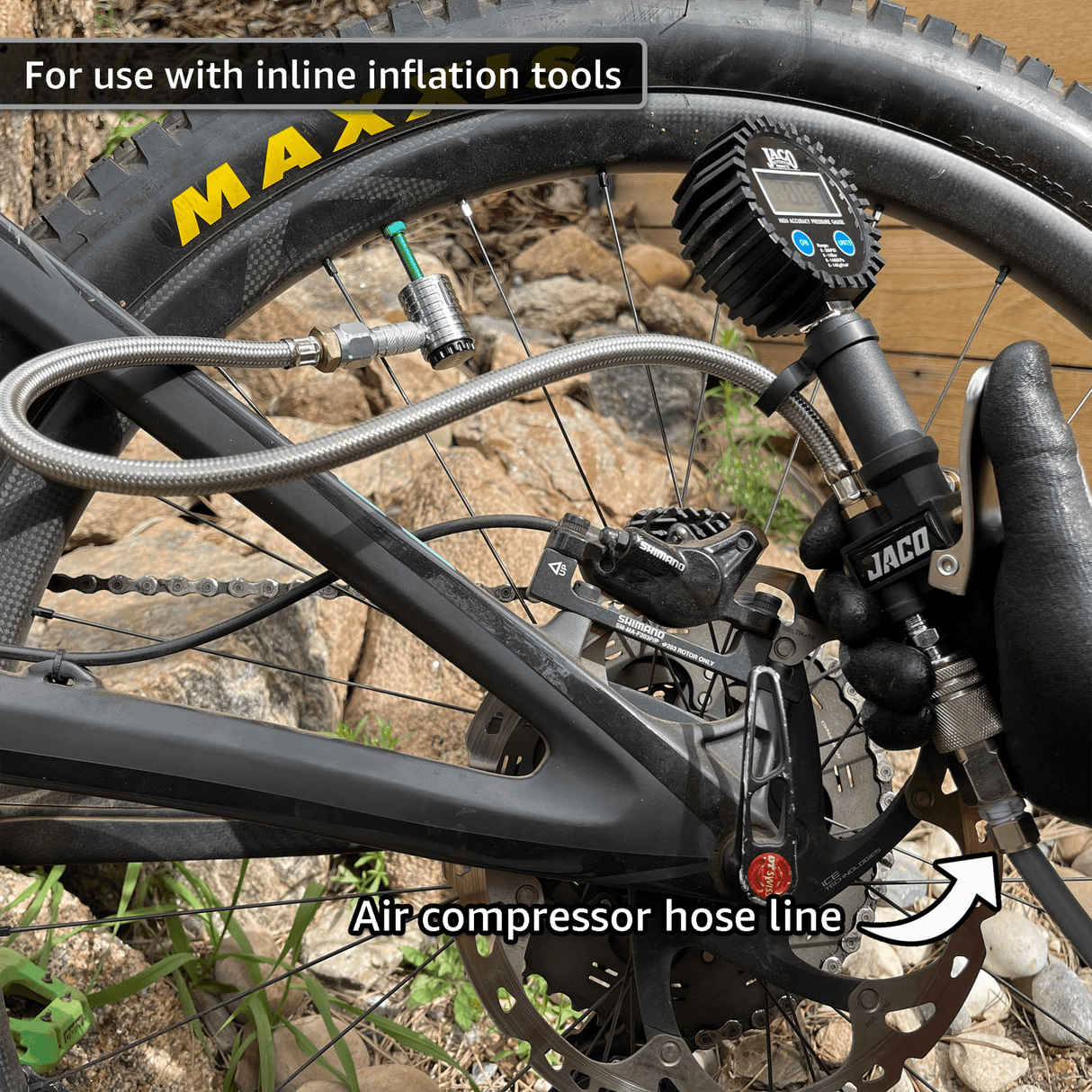 Lightning™ XP Locking Presta Air Chuck for Bike Tires - 1/4" F-NPT (Presta Valves) - Magnadyne