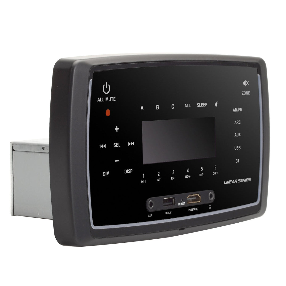 Linear Series RV6400S | Wall Mount Touch Screen Single Din AM/FM/BT/3-Zone Receiver - Magnadyne