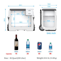 LiONCooler Combo, X40A Portable Solar Fridge/Freezer (42 Quarts) and 90W Solar Panel - Magnadyne