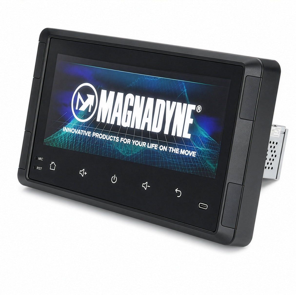 Magnadyne 10.25" Touch Screen AM/FM/BT w/ Android Auto, CarPlay Single-Din Multimedia Receiver - Magnadyne
