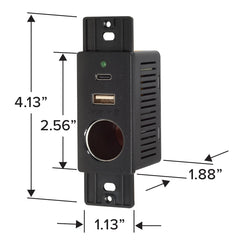 Magnadyne WC - 12VAC | Wall Mount Charger w/ 12V VPA Socket, USB A/C - Magnadyne