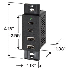 Magnadyne WC - USBAC - B | Wall Mount Dual USB A & C Charger | 4 Ports - Magnadyne