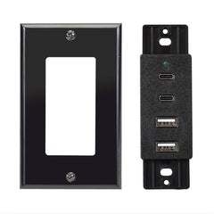 Magnadyne WCP - USBAC - B | Wall Mount Dual USB A & C Charger | 4 Ports & Wall Plate - Magnadyne