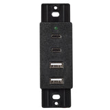 Magnadyne WCP - USBAC - B | Wall Mount Dual USB A & C Charger | 4 Ports & Wall Plate - Magnadyne