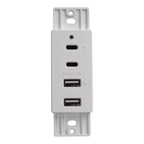Magnadyne WCP - USBAC - B | Wall Mount Dual USB A & C Charger | 4 Ports & Wall Plate - Magnadyne