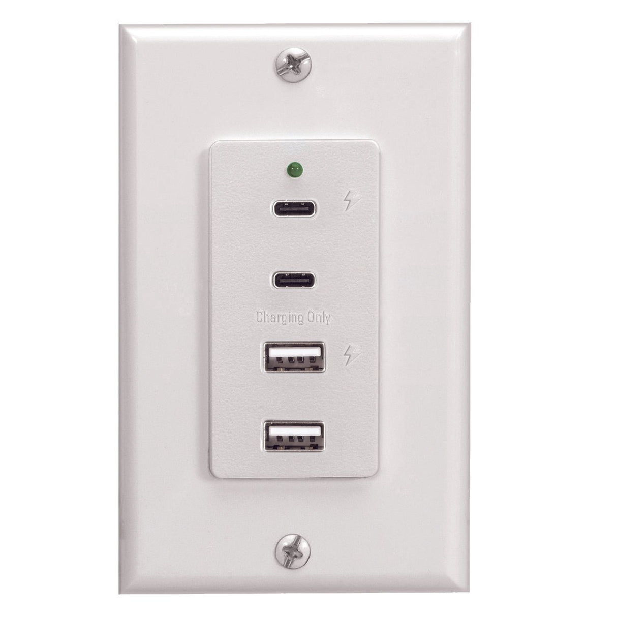Magnadyne WCP - USBAC - B | Wall Mount Dual USB A & C Charger | 4 Ports & Wall Plate - Magnadyne