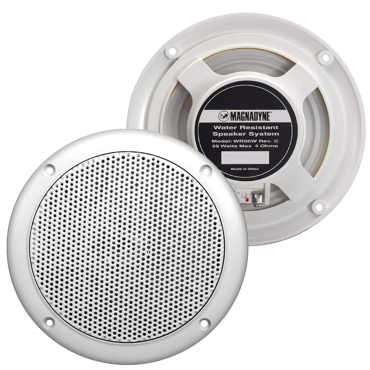 Magnadyne WR50 - PAIR | 5" Dual Cone Slim Profile Speakers | Black or White - Magnadyne