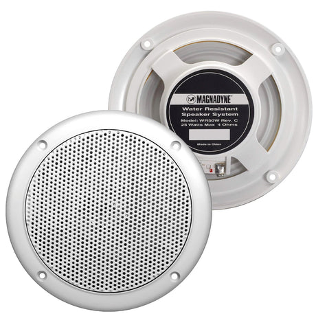 Magnadyne WR50 - PAIR | 5" Dual Cone Slim Profile Speakers | Black or White - Magnadyne