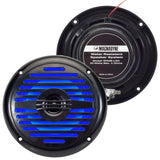Magnadyne WR5B - LED | 5.25" Water Resistant 2 - Way Speaker with Blue LED Lights | Sold as a Pair - Magnadyne