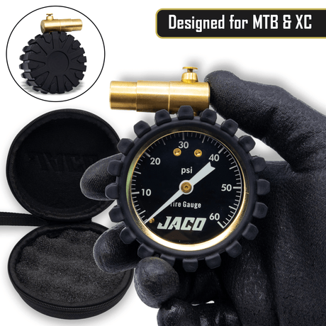 MBX-60 Presta Tire Pressure Gauge for Bikes (Max 60 PSI) | MTB & XC Series - Magnadyne